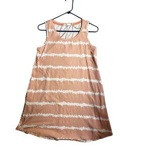 LIKE NEW} Eluminary Creamy Peach & White Sleeveless Tank Dress/ Size M